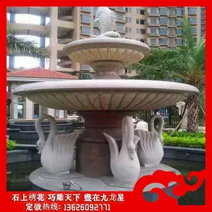 石雕水钵喷泉订做 户外景观中式欧式石材喷水雕塑 材质花岗岩大理石