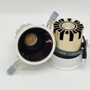 LED洗墙射灯，无副光斑，小山丘，COB嵌入式安装，75MM开孔。