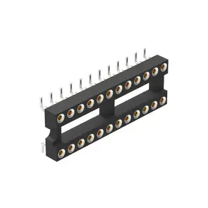 德能2.54mm IC插座双排镀锡圆孔排母 贴片SMD