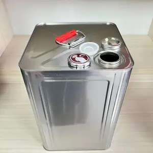 18L铁桶方形马口铁桶15kg油漆胶水罐闭口18升稀释剂桶方桶