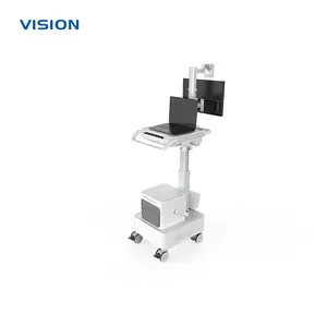 双屏移动设备推车 VISION 23124| 可OEM/ODM定制 可升降电脑工作站
