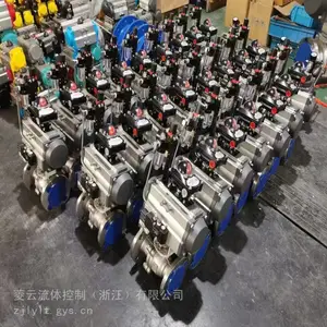 Q641H-16C DN50铸钢气动硬密封球阀 气动开关球阀