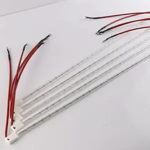 IR灯半涂白卤素加热灯管1.3KW短波红外线灯790MM吹瓶机加热灯管
