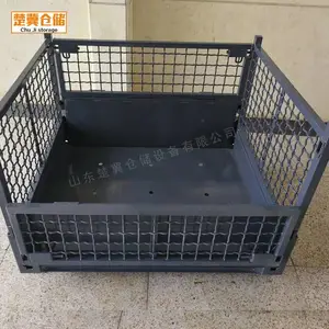 金属物料箱 可折叠铁笼箱 金属周转箱网格箱