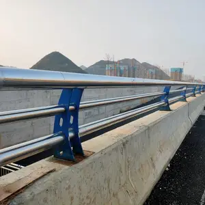 高架桥护栏景观河道不锈钢复合管桥梁护栏-世腾厂家