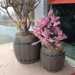 供应亿锦新都园林景观花箱-新型水泥花箱-防腐花箱-仿木花箱-厂家直销