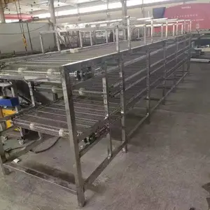 304不锈钢多层链板输送机 德州巨博机械供应不锈钢网带输送机