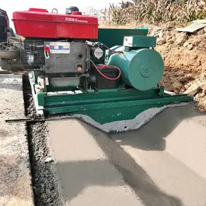 全自动蝶形边沟成型机 小型蝶形U型槽成形机 混凝土梯形排水沟滑模机