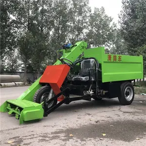 牛棚内拉粪清粪车 收集地面粪铲粪车 自卸料斗式清粪车