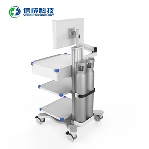 VISION MHCY|诊疗移动呼吸机推车多层器械置物可OEM/ODM定制