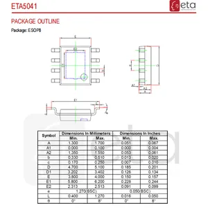 ��̩ETA5041V0NS2F������ѹ�� SOT23-5��װ ԭװ��Ʒ