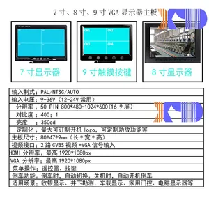 小尺寸车载电视、7寸台式家用HDMI显示器主板