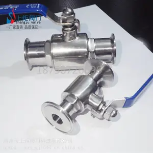 厂家批发不锈钢手动快装球阀 q81f-16p卫生食品级二片式卡箍直通球阀