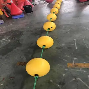 海滩公园景区拦船警示浮球 绳索串联水面警戒线塑料浮体
