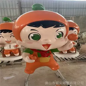 玻璃钢卡通人物雕塑价格 彩绘玻璃钢卡通公仔雕塑生产