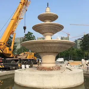 天然大理石水景喷泉石雕 欧式人物水钵 户外景观喷水池