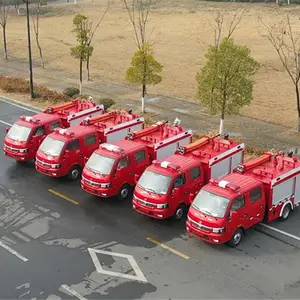 国六东风1吨水罐消防车 双排驾驶室 一体式车厢