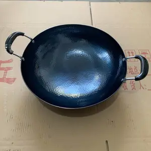 正宗的双耳章丘铁锅多少钱章丘铁锅双耳炒菜锅图片价格