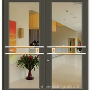 佛山厂家直销 肯德基门 铝型材门 可装刷卡密码锁 森堡尼门窗