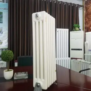 厂家供应优质低碳钢内防腐静电喷塑钢制圆管四柱散热器GZ406