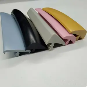 塑胶厂供应儿童学习写字桌家具桌边PVC软胶彩色T型单色封边条