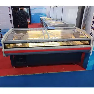 凌鸭直冷卖肉保鲜柜鲜肉柜肉食保鲜柜鲜肉陈列柜风冷鲜肉柜卧式平台牛羊肉肉柜