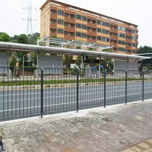 蓝白色公路护栏 道路中央栅栏人行道隔离栏 盛景市政防护栏定做
