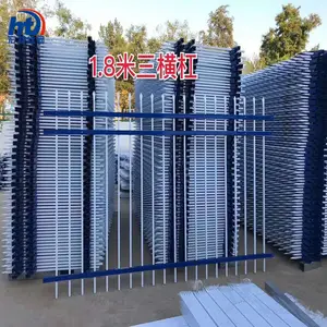 蓝白色铁艺护栏批发 宏***造别墅铁艺护栏 铁艺护栏报价量大优惠