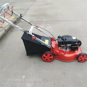 红色流线型草坪机 草皮修剪机 自走式园林割草机