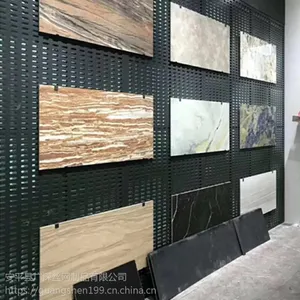 黑色冲孔板展示架 立式展示架 锁墙陶瓷展示架