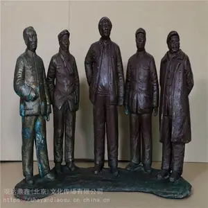 定制锻铜雕塑仿铜浮雕校园***红色文化玻璃钢装饰墙红军铸铜定制
