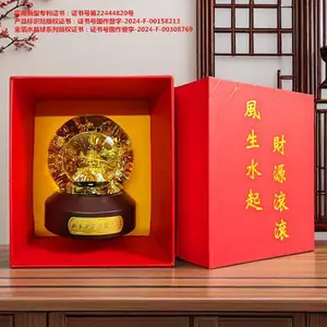金箔水晶球港澳珠大桥旋转型双球源头厂家定制量大从优