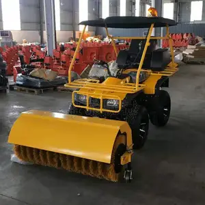 座驾式多性能扫雪车 滚刷式大马力铲雪机越野沙滩四轮路面清雪车