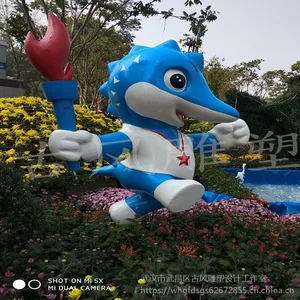 2019军运会雕塑定制、玻璃钢卡通造型制作、吉祥物设计制作安装