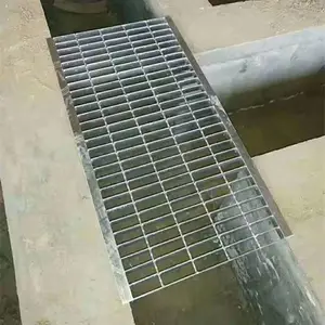 热镀锌钢格栅排水沟盖板可定制景区脚踏扁钢焊接钢格板