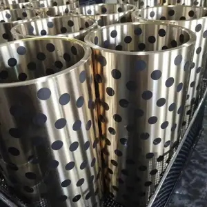 重工机械轴套:JDB-1高力黄铜固体镶嵌石墨自润滑铜套轴承