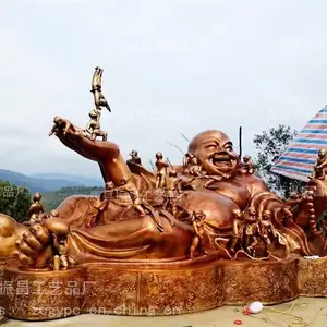铜雕弥勒佛 定制百子闹佛工艺品 百子戏佛广场雕塑