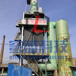 工艺流程图砖厂脱硫塔电厂脱硫塔玻璃钢脱硫塔设备湿式静电除尘器厂家静电除尘原理示意图湿式静电除尘器高压