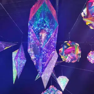 广州商场节日装饰 圣诞节商业中庭灯光装饰 铭星专业灯光设计工厂