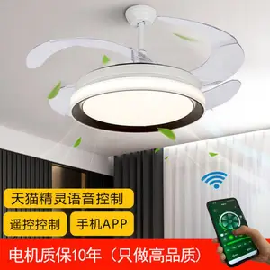 隐形风扇灯吊扇灯吸顶灯变频大风力现代简约家用客厅餐厅灯卧室灯