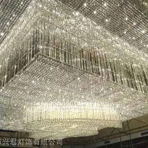 兴君酒店定制灯具厂家 酒店大堂水晶灯 酒店工程灯