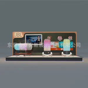 新款音响展示架 出口美国便携音箱体验展台展会新款广告机音响架