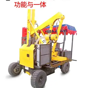 85锤头护栏打桩机 小四轮高速公路打桩机 恒旺价格便宜