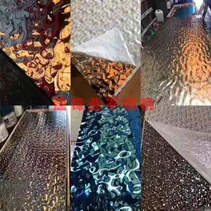 304镜面水波纹板吊顶加工 可四边刨槽后冲压