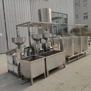 大型豆浆渣浆分离机 不锈钢设计真空上豆自动搅渣拌渣三联磨浆机