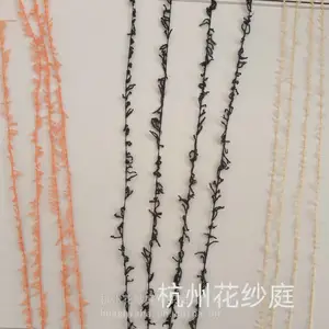杭州花色纱涤纶5.8半边绒羽毛纱