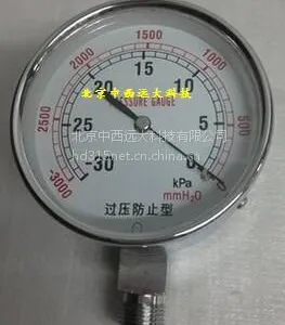 压力表-30kpa-0kpa 型号:m182783
