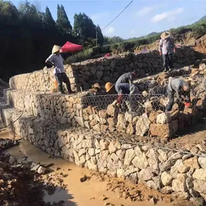 铅丝固滨笼 铅丝格宾网 水利工程防护网 生态包塑石笼网箱
