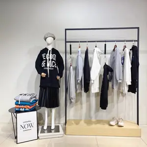广州石井时尚衣族加绒连帽连衣裙货源 品牌折扣女装工厂批发价 大码女士休闲连衣裙