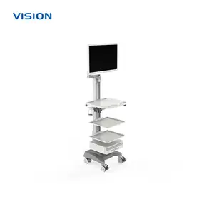 多功能设备推车 VISION 23121|带显示器支架 多层托盘工作站
